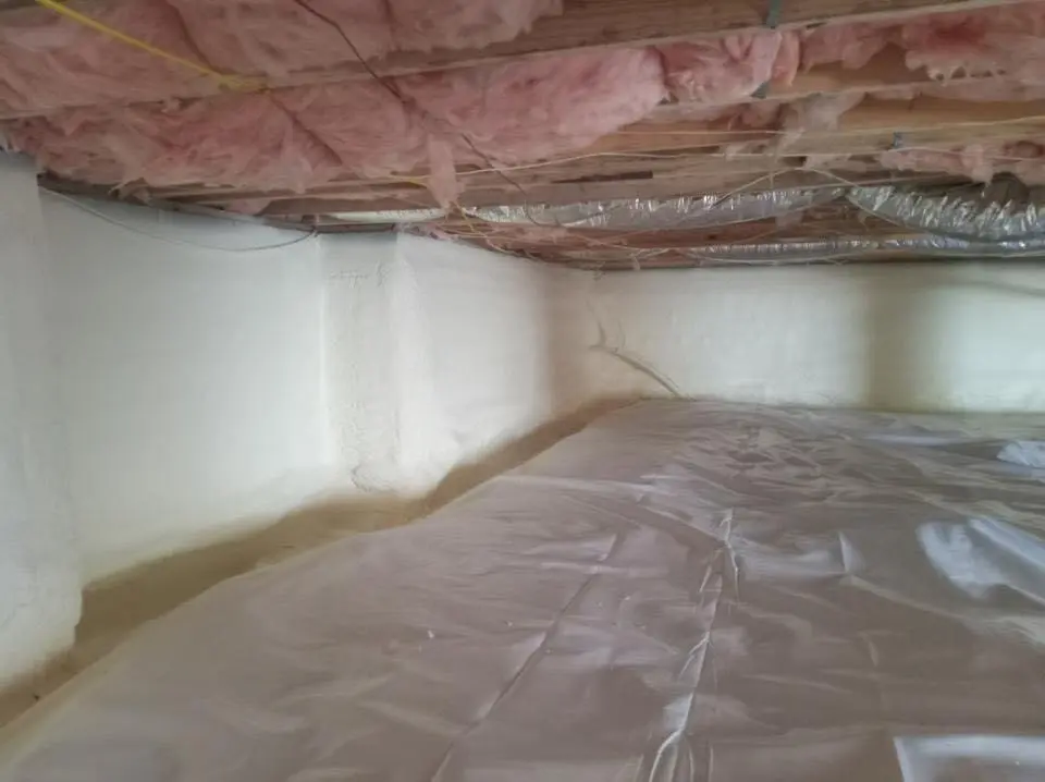 Crawl space encapsulation with closed-cell spray foam for Attic Insulation in Vernon